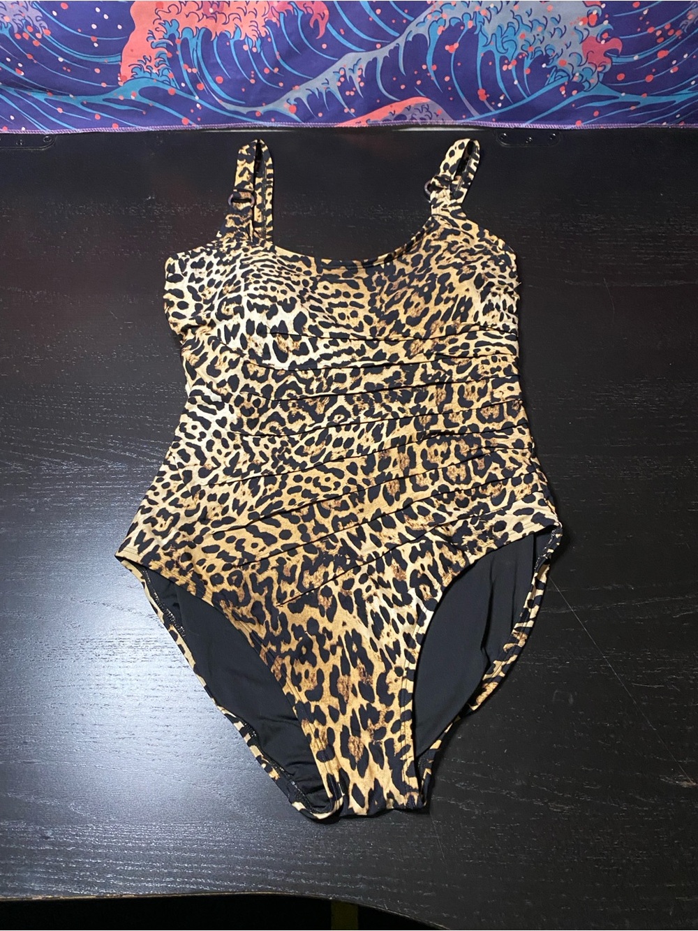 Calvin Klein Leopard Print One-Piece Swimsuit - Brown/Black